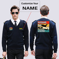 Thumbnail for Husband & Dad & Pilot & Legend Designed Wool Pilot Sweaters