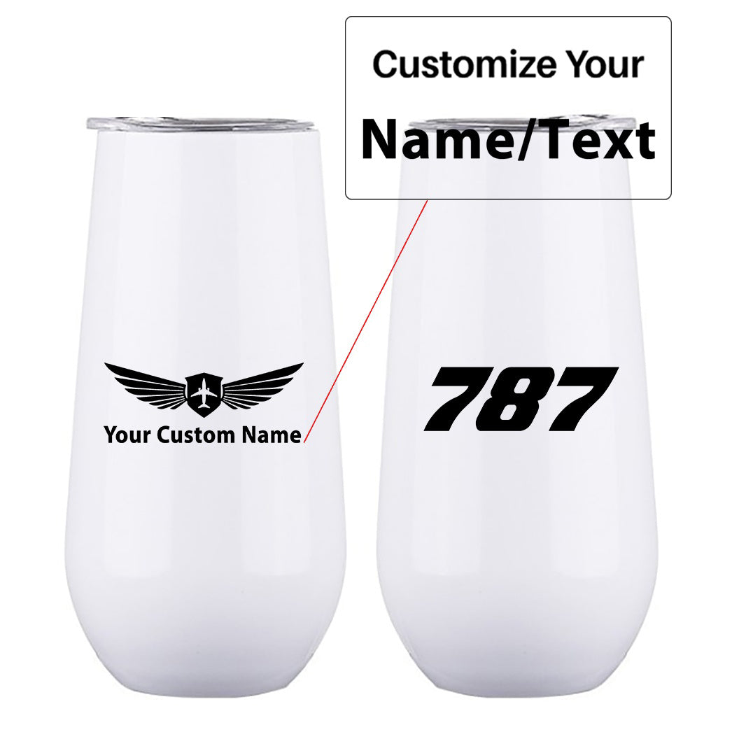 787 Flat Text Designed 6oz Egg Cups