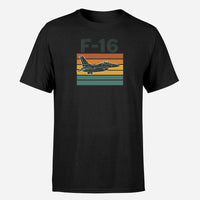 Thumbnail for Retro Fighter Jet F16 Design Super Quality T-Shirts