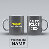 Thumbnail for Auto Pilot Off Designed Ceramic White Mugs