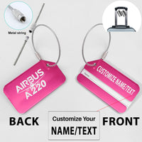 Thumbnail for Amazing Airbus A220 Designed Fashion Metal Luggage Tags