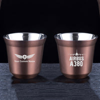 Thumbnail for Airbus A380 & Plane Designed Double Wall Stainless Steel Coffee Mugs