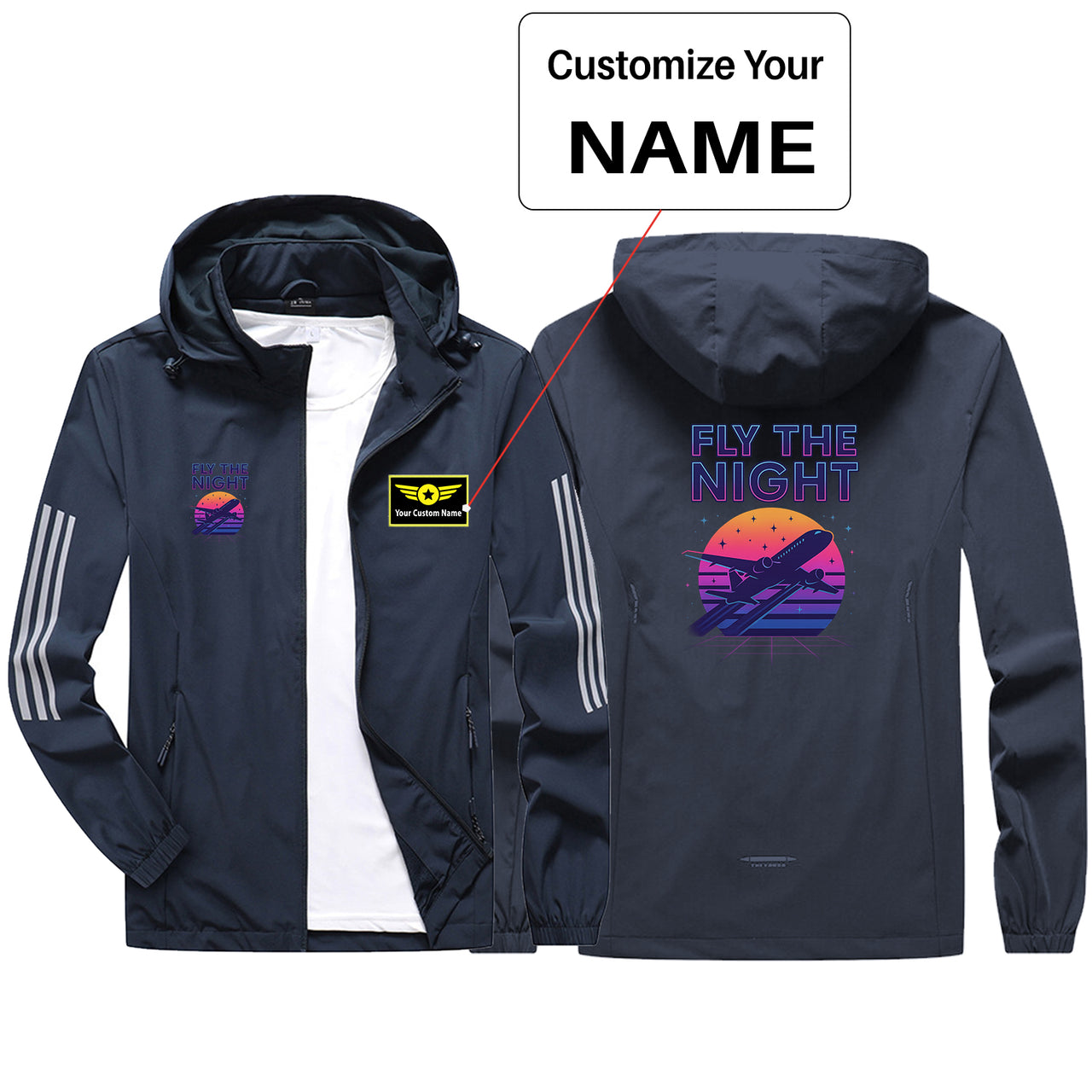 Fly The Night Design Sport & Running Jackets