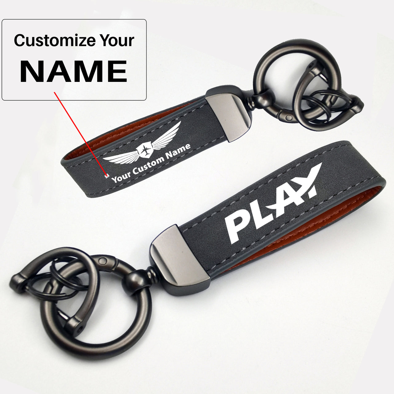 Play Airlines Design Horseshoe Buckle Key Chains