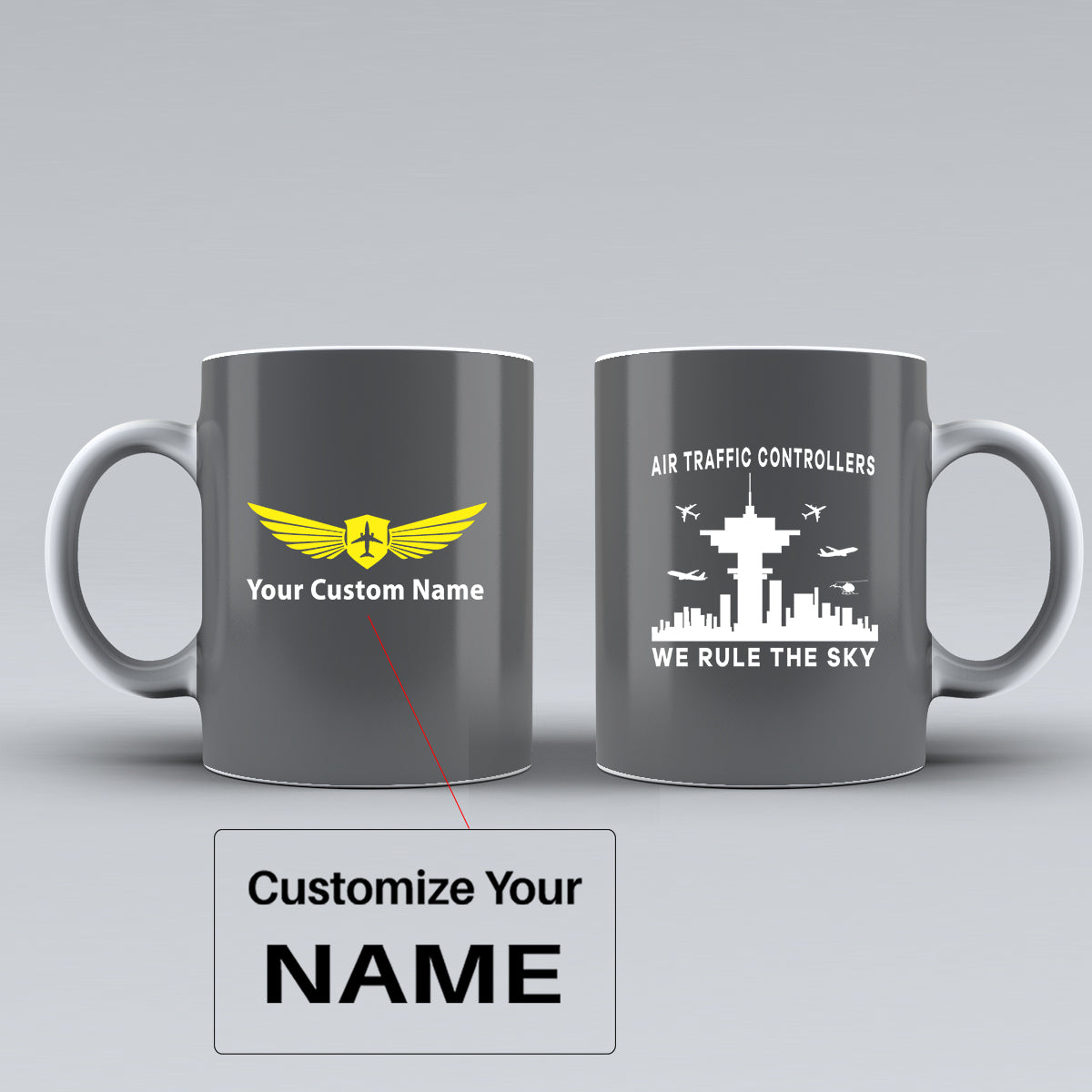 Air Traffic Controllers - We Rule The Sky Designed Ceramic White Mugs