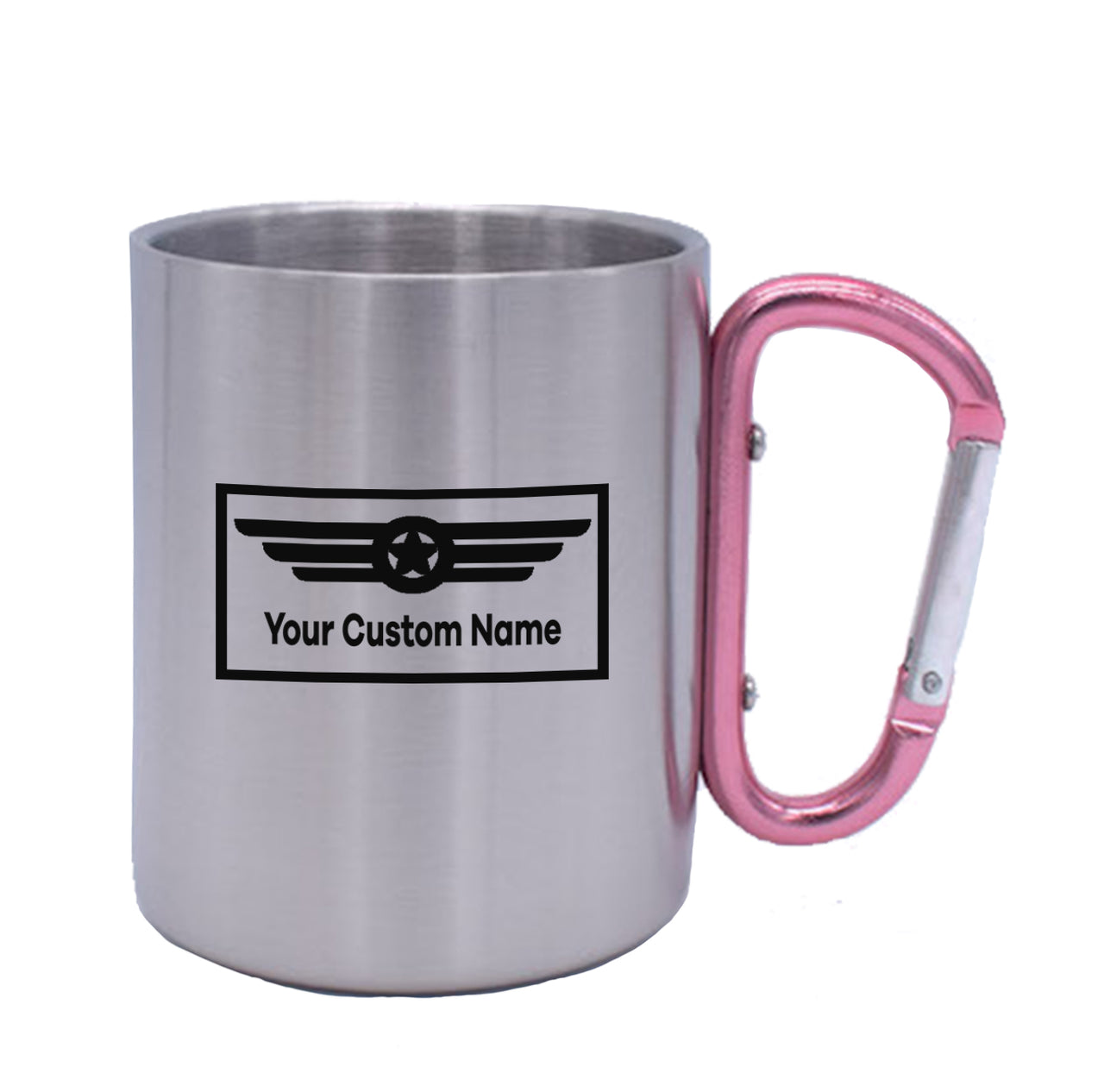 Custom Name (Badge 1) Designed Stainless Steel Outdoors Mugs
