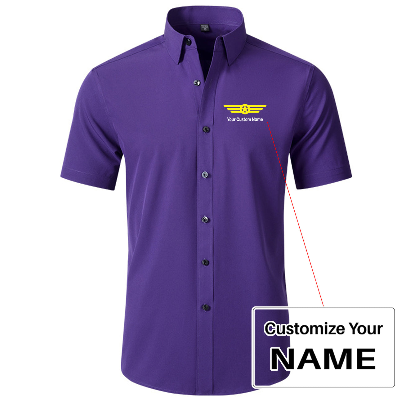 Custom Name (Badge 6) Design Super Quality Short Sleeve Shirts