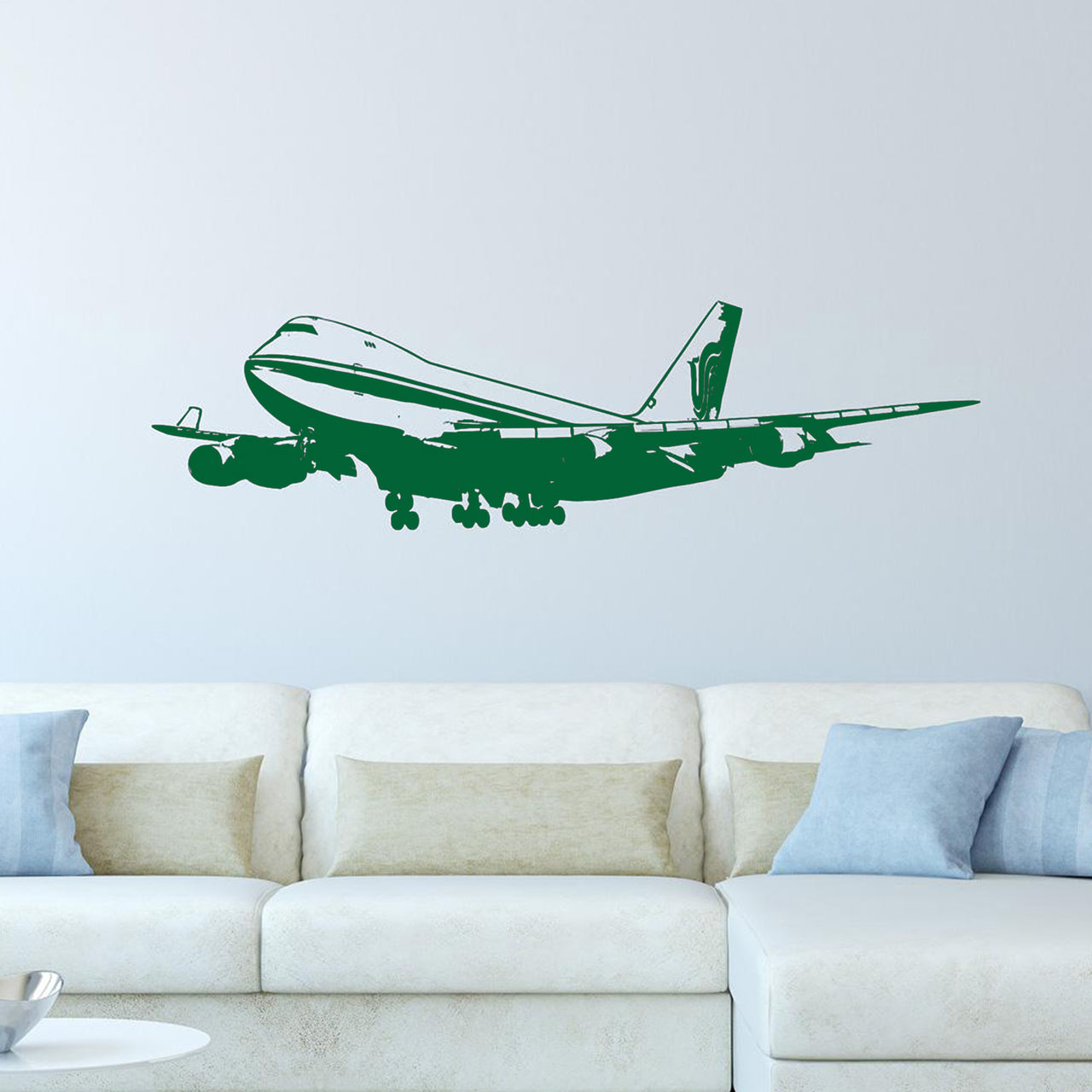 Boeing 747 on Approach Designed Wall Sticker