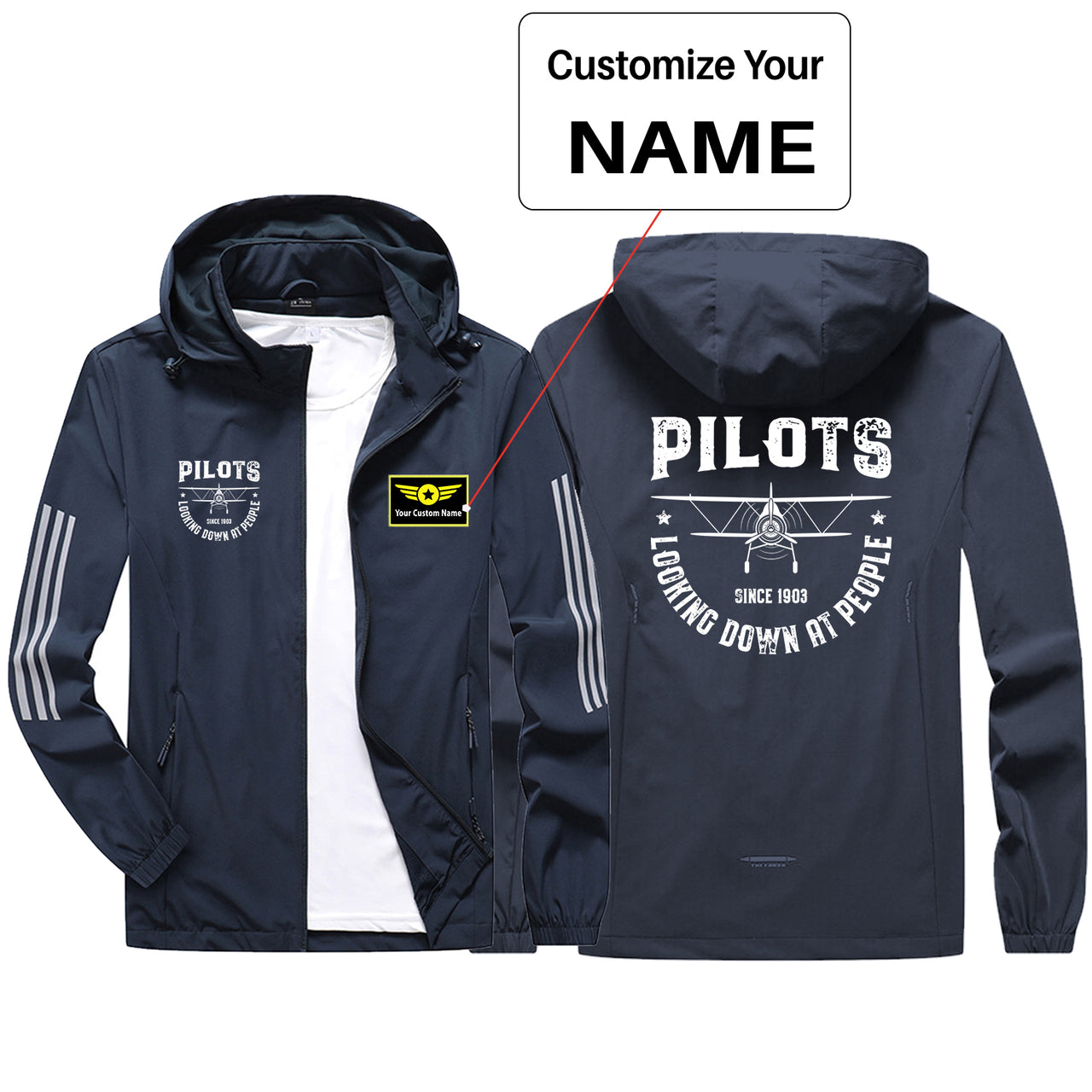 Pilots Looking Down at People Since 1903 Sport & Running Jackets