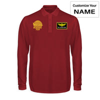 Thumbnail for Retro Boeing 737 Designed Long Sleeve Polo T-Shirts