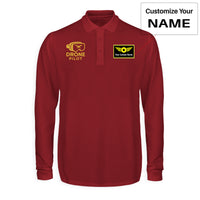 Thumbnail for Googles & Drone Pilot Designed Long Sleeve Polo T-Shirts