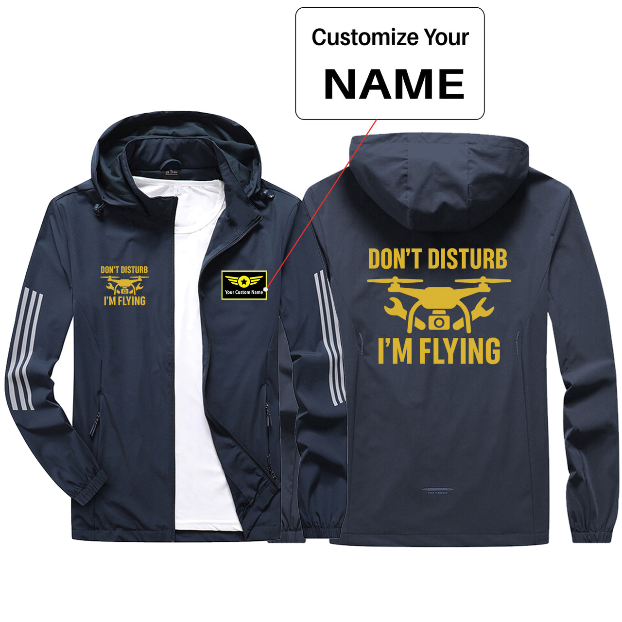 Don't Disturb I'm Flying Design Sport & Running Jackets