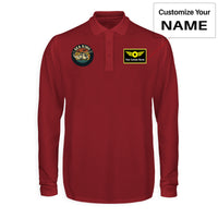 Thumbnail for Sea King Helicopter Designed Long Sleeve Polo T-Shirts