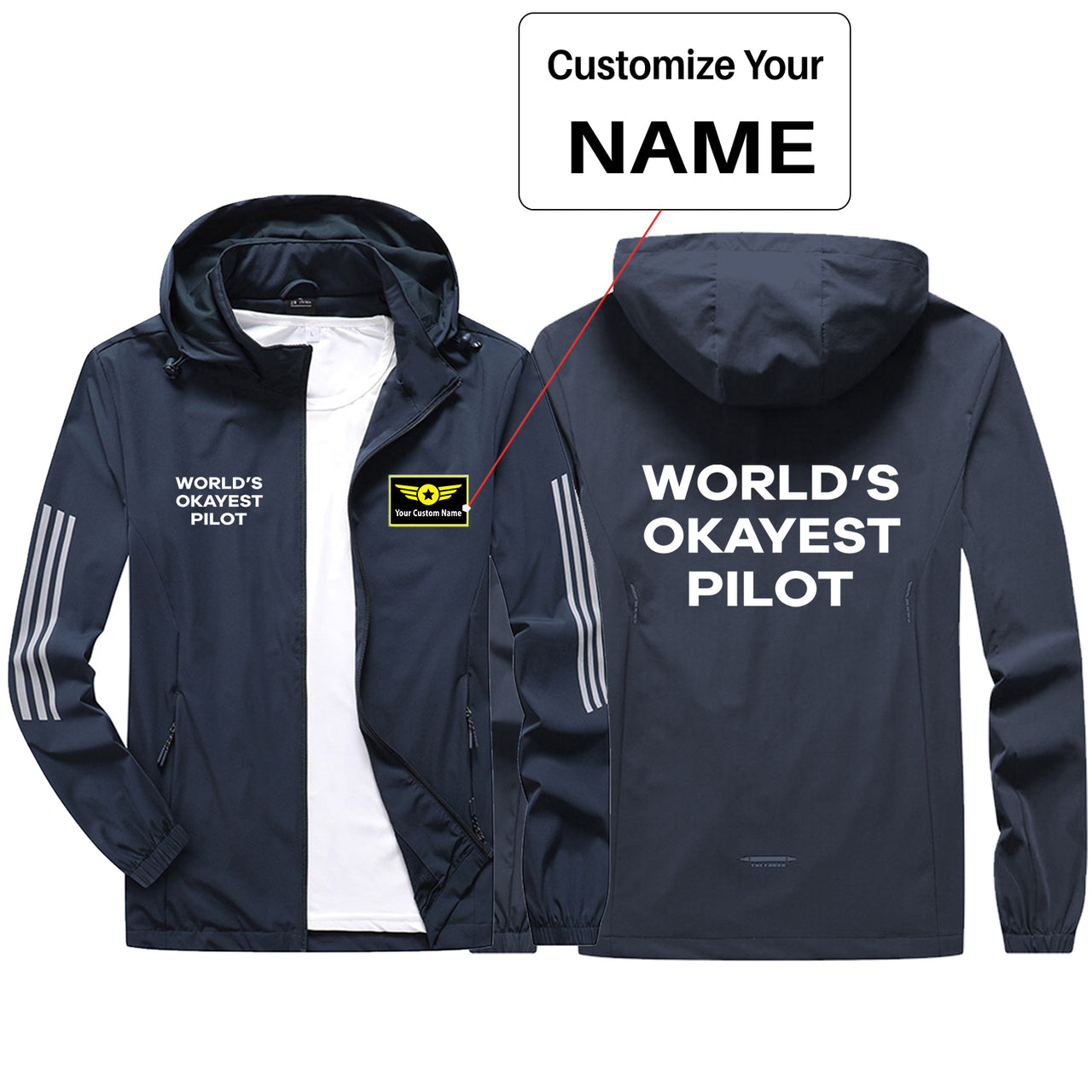 World's Okayest Pilot Sport & Running Jackets