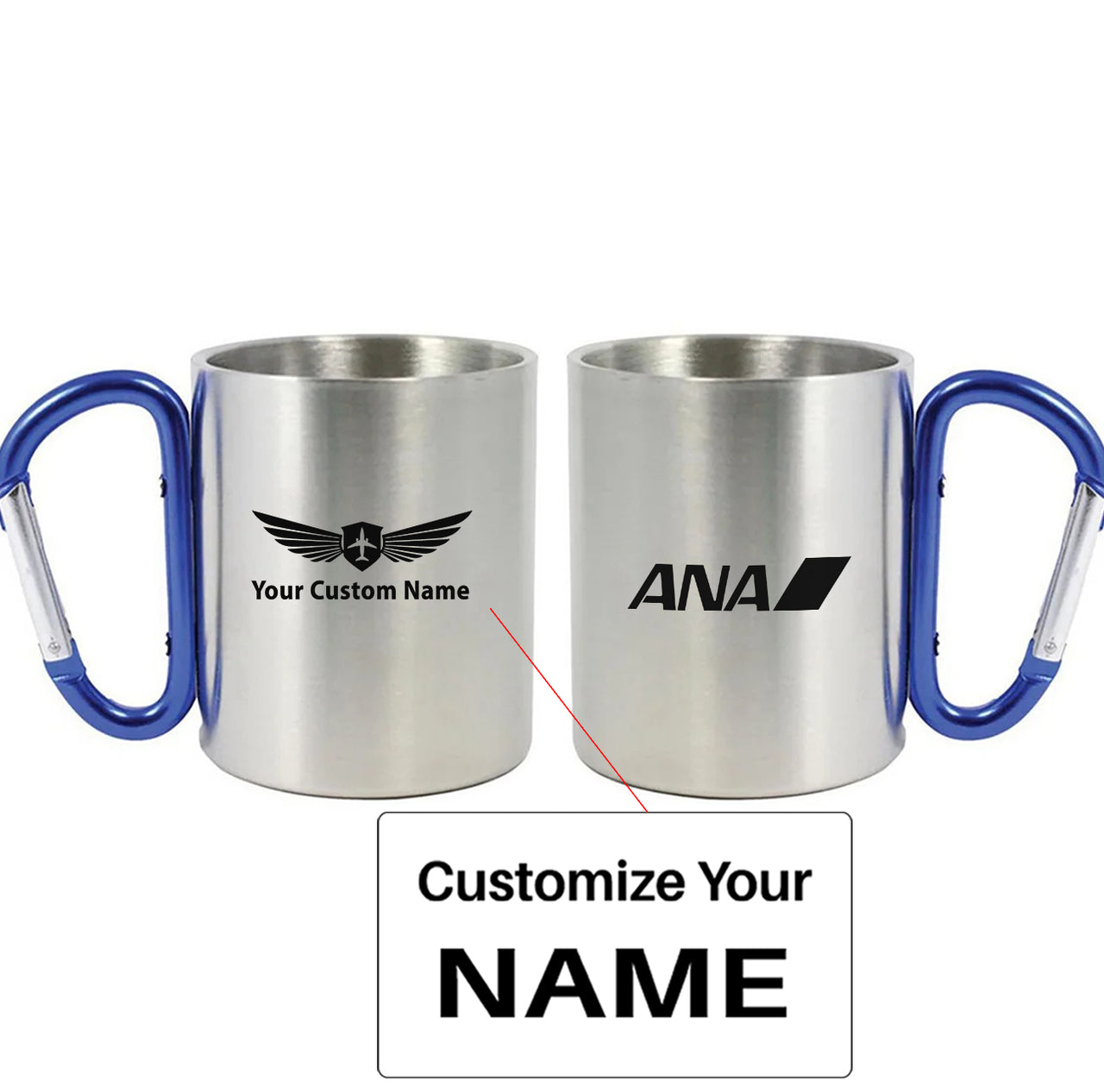 All Nippon Airways Logo Designed Stainless Steel Outdoors Mugs