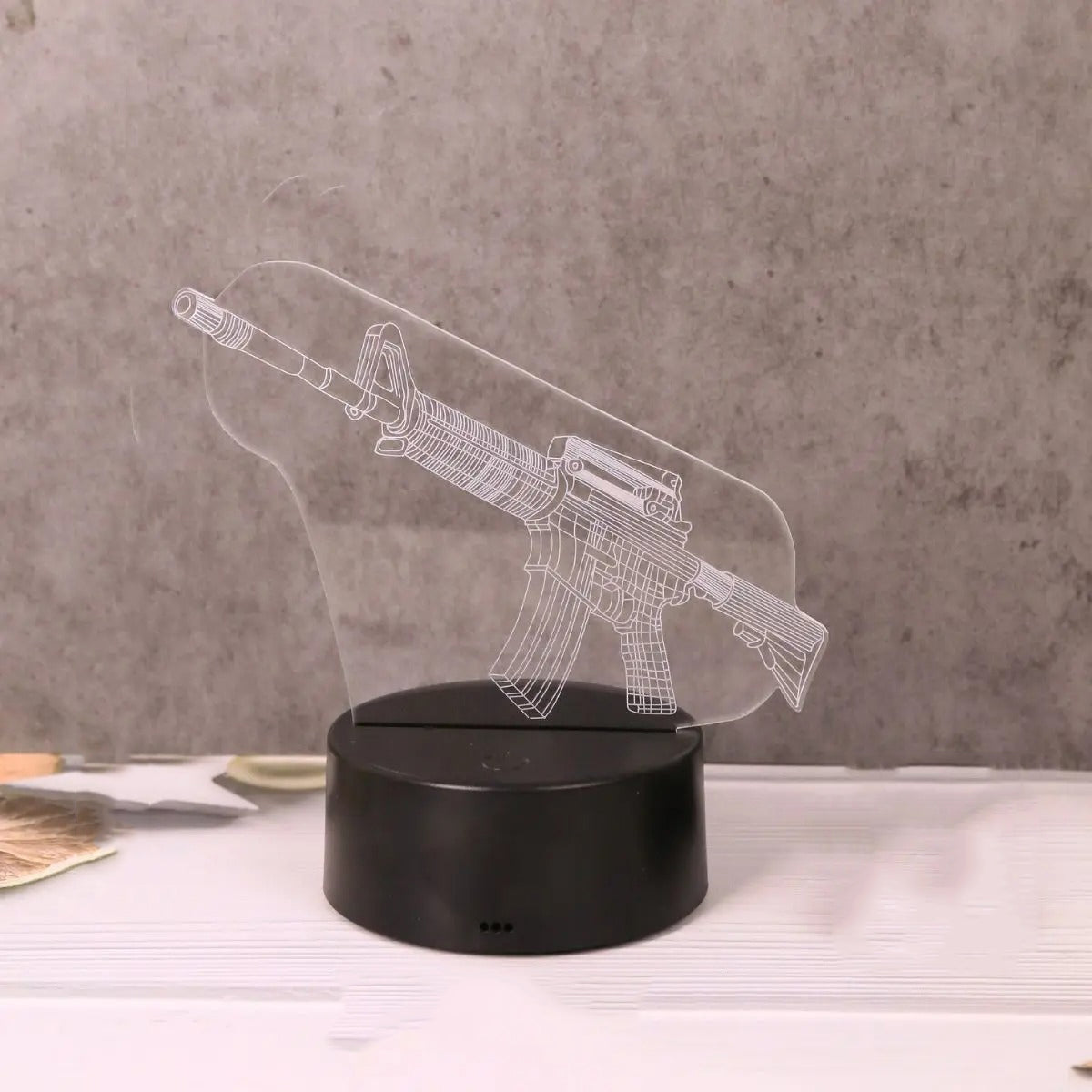 Creative Gun 3D Designed Night Lamp