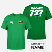 Thumbnail for Super Boeing 737+Text Designed Double-Side T-Shirts