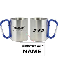 Thumbnail for Flat Colourful 747 Designed Stainless Steel Outdoors Mugs