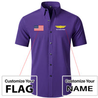 Thumbnail for Custom Flag & Name with Badge 6 Design Super Quality Short Sleeve Shirts