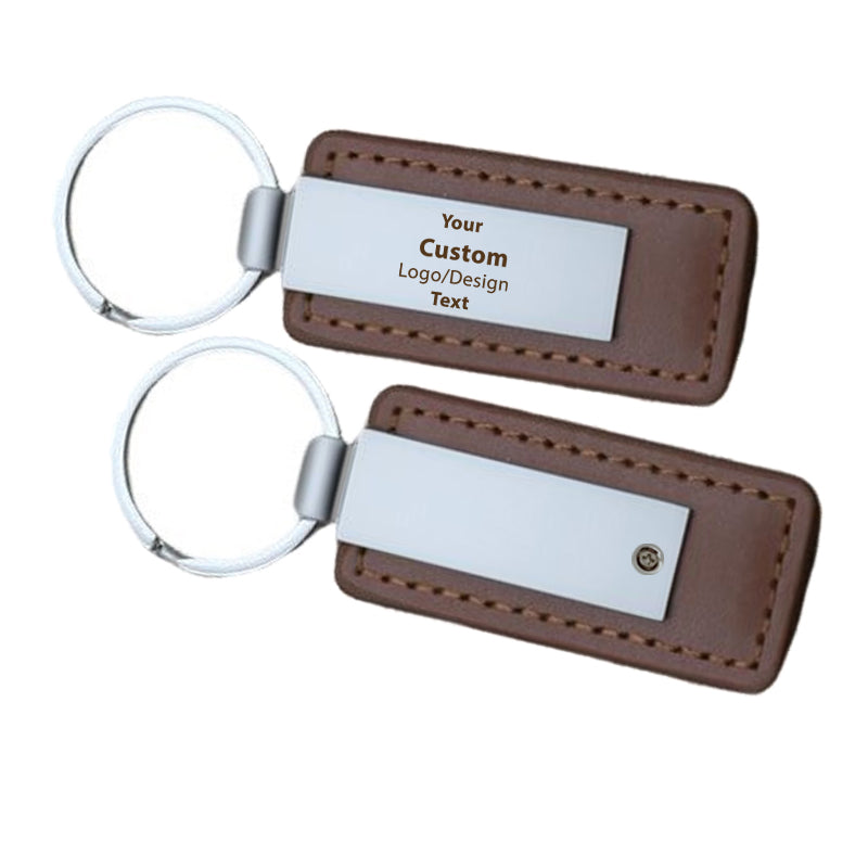 Custom Design Image Logo Faux Leather Key Chains