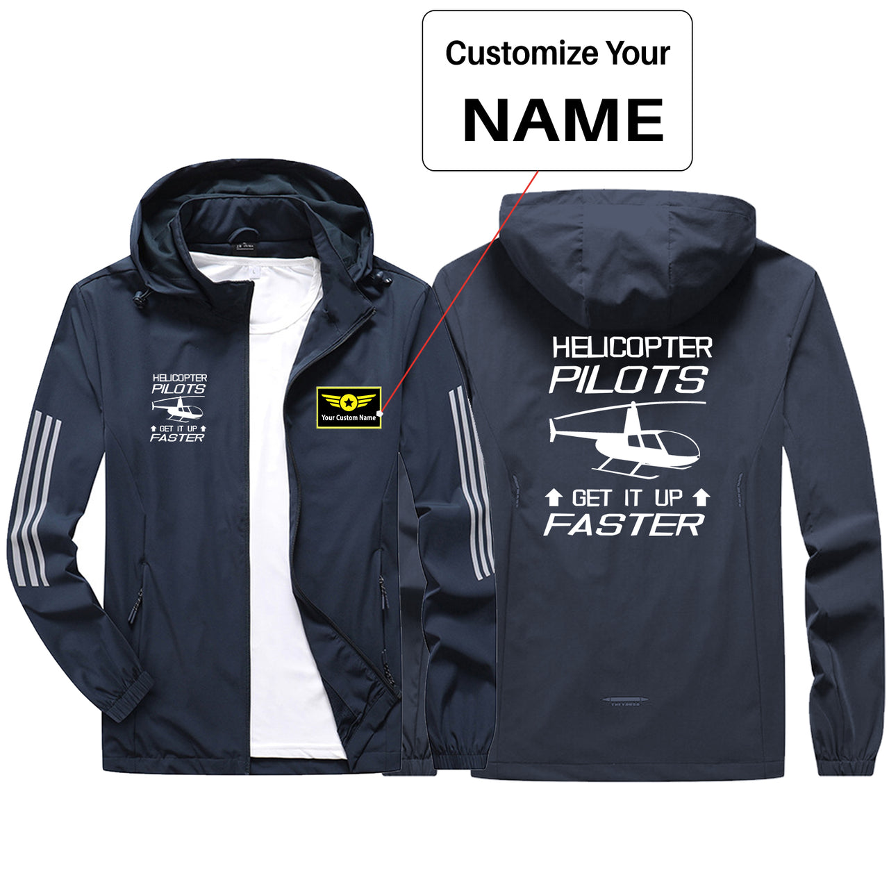 Helicopter Pilots Get It Up Faster Sport & Running Jackets