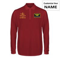 Thumbnail for Keep Calm and Autorotate Designed Long Sleeve Polo T-Shirts