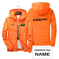 Thumbnail for A330neo & Text Designed Thin Windbreaker Jackets