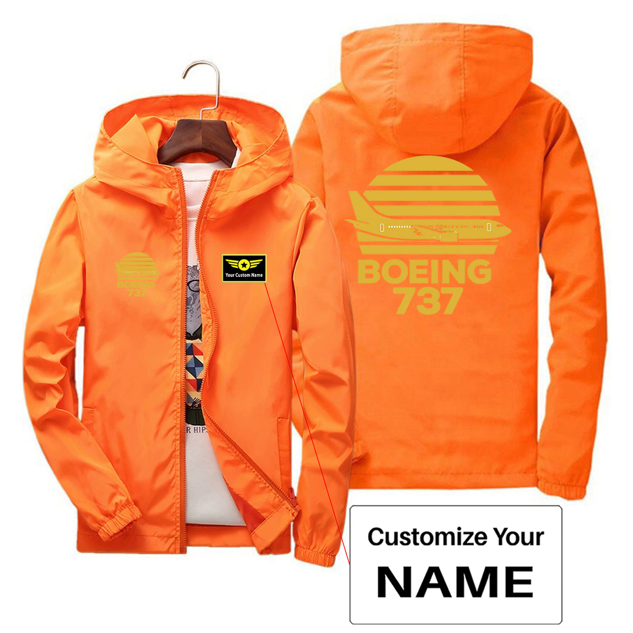 Retro Boeing 737 Designed Thin Windbreaker Jackets