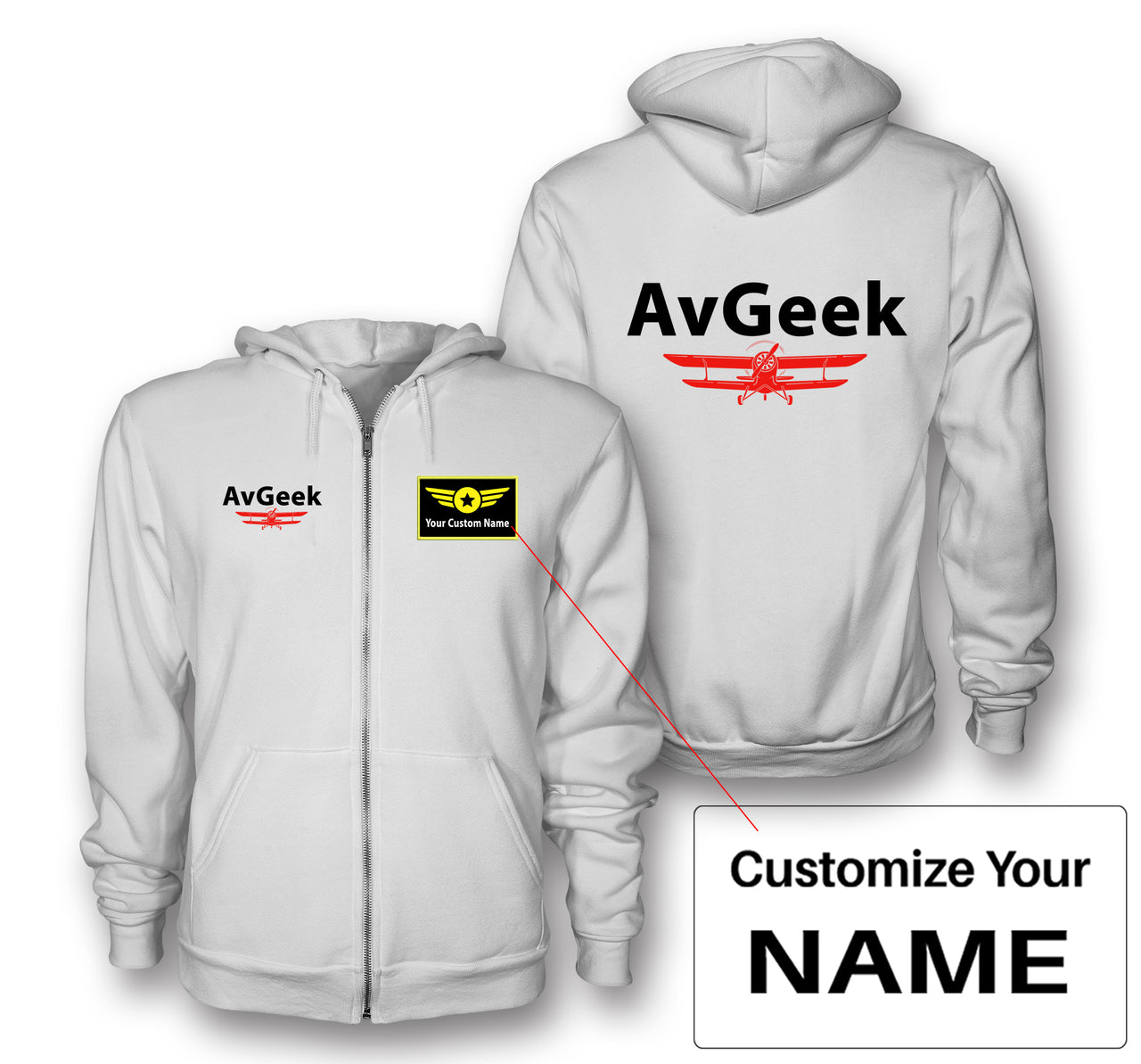Avgeek Designed Zipped Hoodies