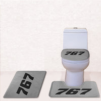 Thumbnail for 767 Flat Text Designed Toilet Seat Cover Three-piece Set
