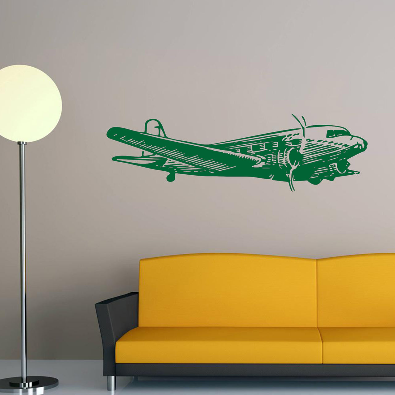 Old Airplane Designed Wall Sticker