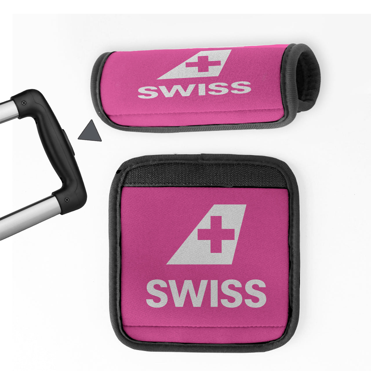 Swiss International Airlines Designed Neoprene Luggage Handle Covers