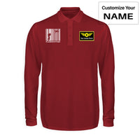 Thumbnail for Planespotting Designed Long Sleeve Polo T-Shirts
