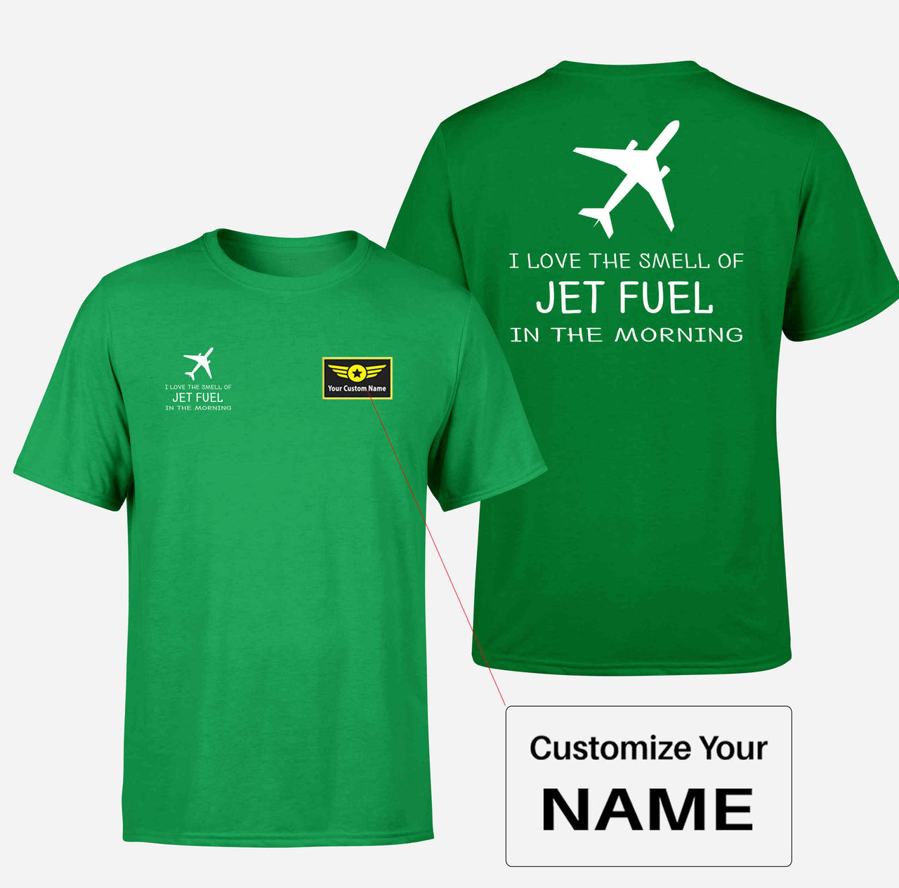 I Love The Smell Of Jet Fuel In The Morning Designed Double-Side T-Shirts - view 7