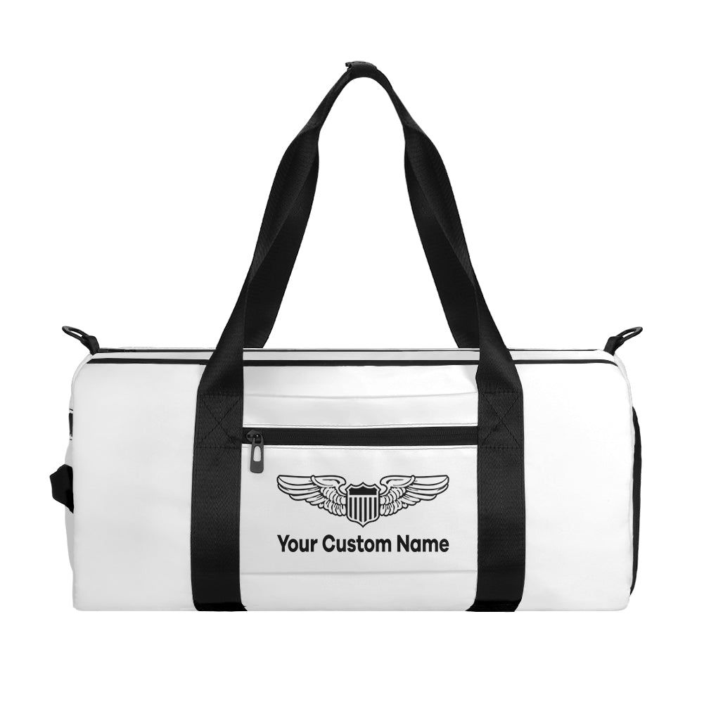 Custom Name (Military Badge) Designed Sports Bag