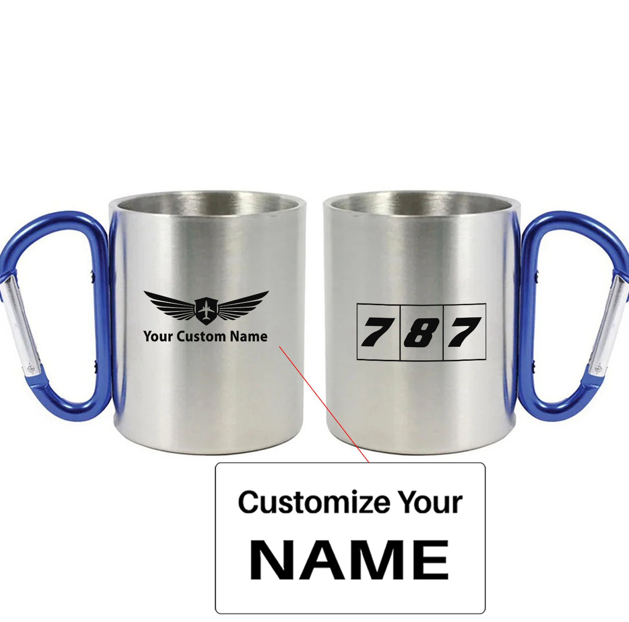 Flat Colourful 787 Designed Stainless Steel Outdoors Mugs