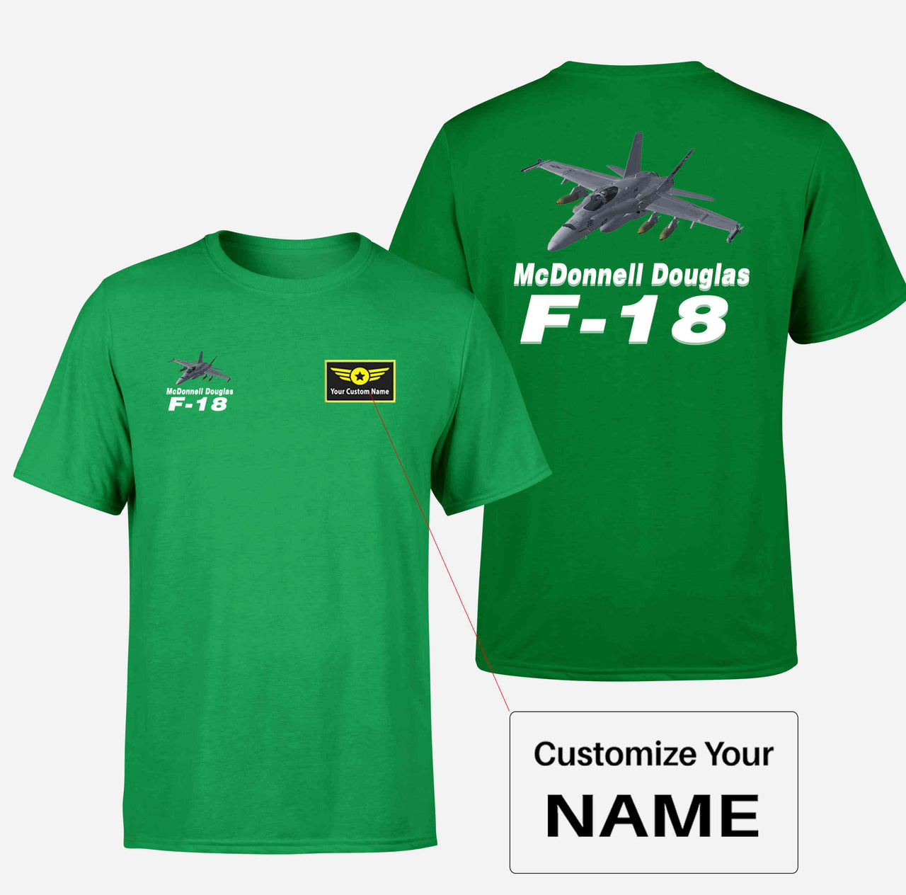 The McDonnell Douglas F18 Designed Double-Side T-Shirts