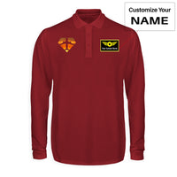 Thumbnail for Supermen of The Skies (Sunset) Designed Long Sleeve Polo T-Shirts