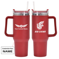 Thumbnail for Air China Airlines Designed 40oz Stainless Steel Car Mug With Holder