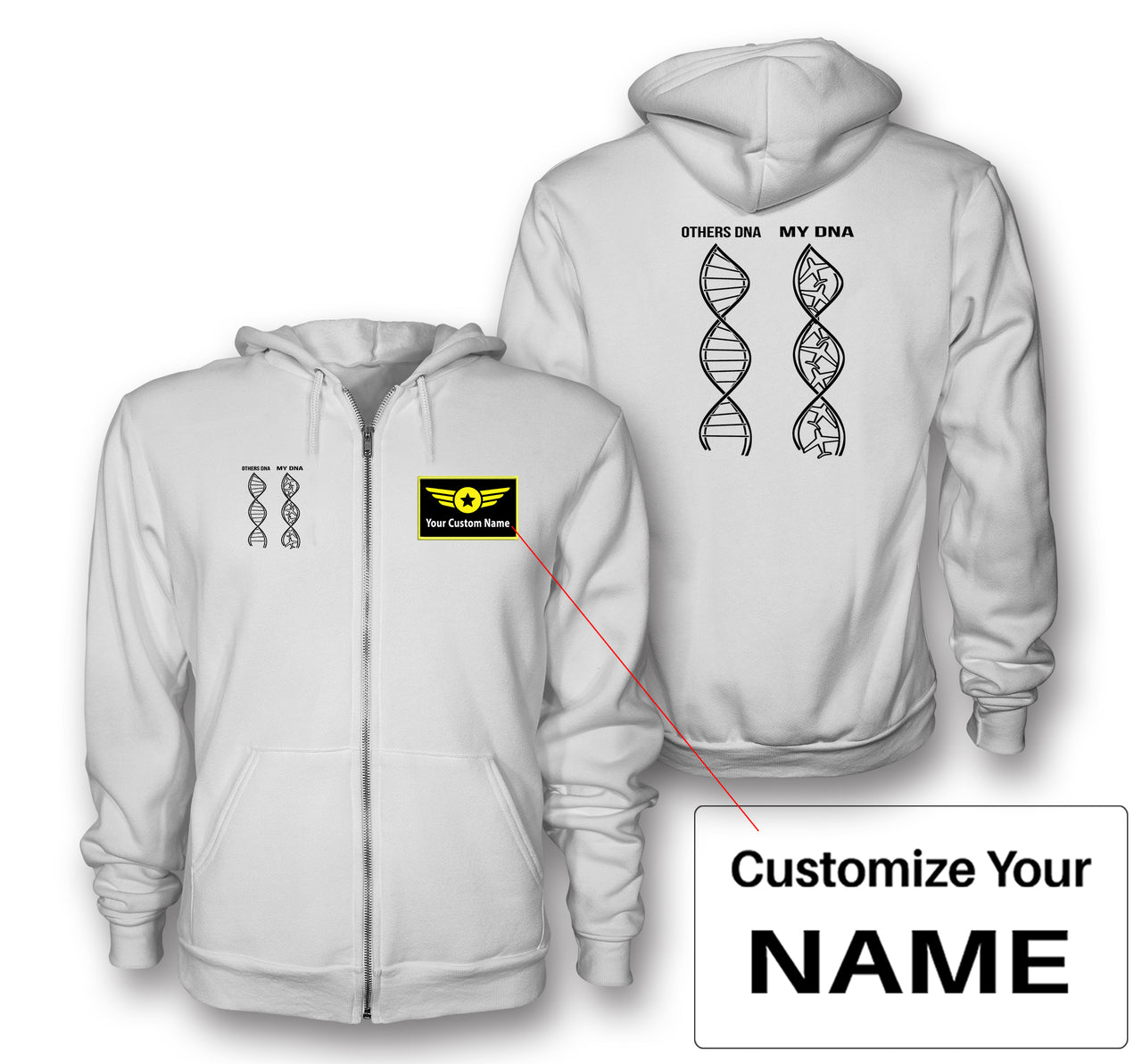 Aviation DNA Designed Zipped Hoodies
