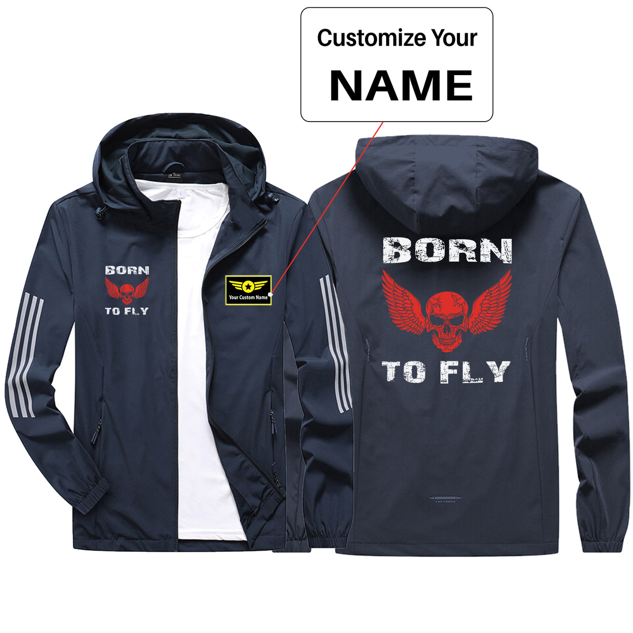 Born To Fly SKELETON Sport & Running Jackets