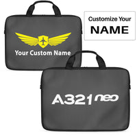Thumbnail for A321neo & Text Designed Laptop & Tablet Bags