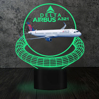Thumbnail for Delta Airlines (Delta Air Lines) Airbus A321 Designed 3D Lamp