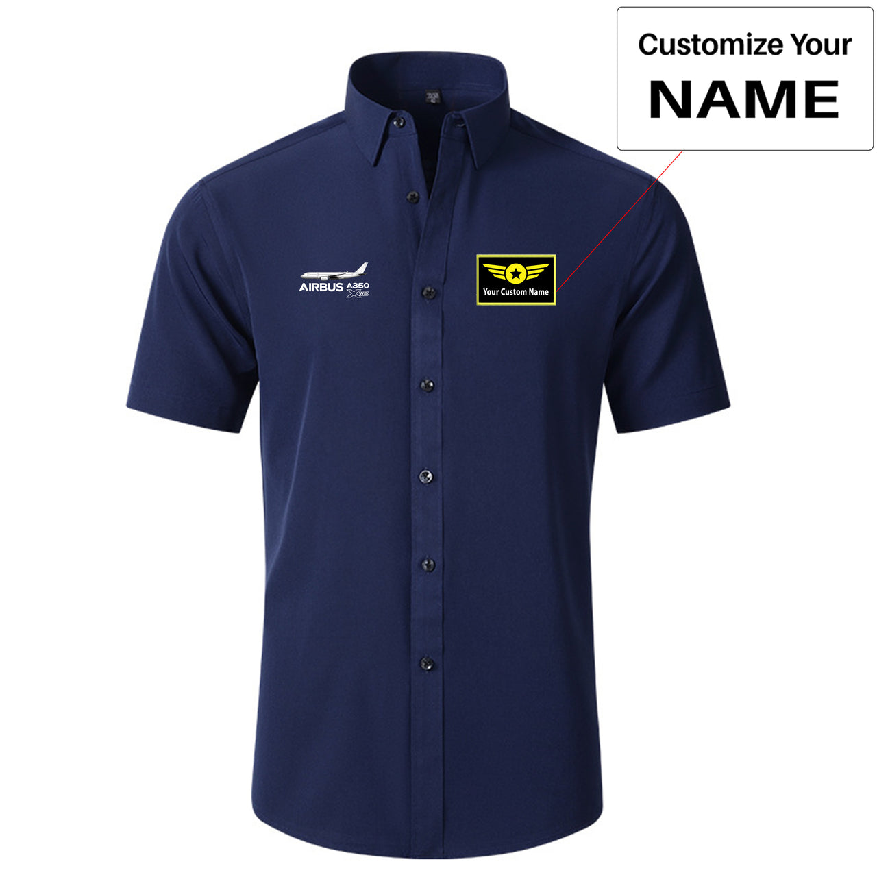 The Airbus A350 WXB Designed Short Sleeve Shirts