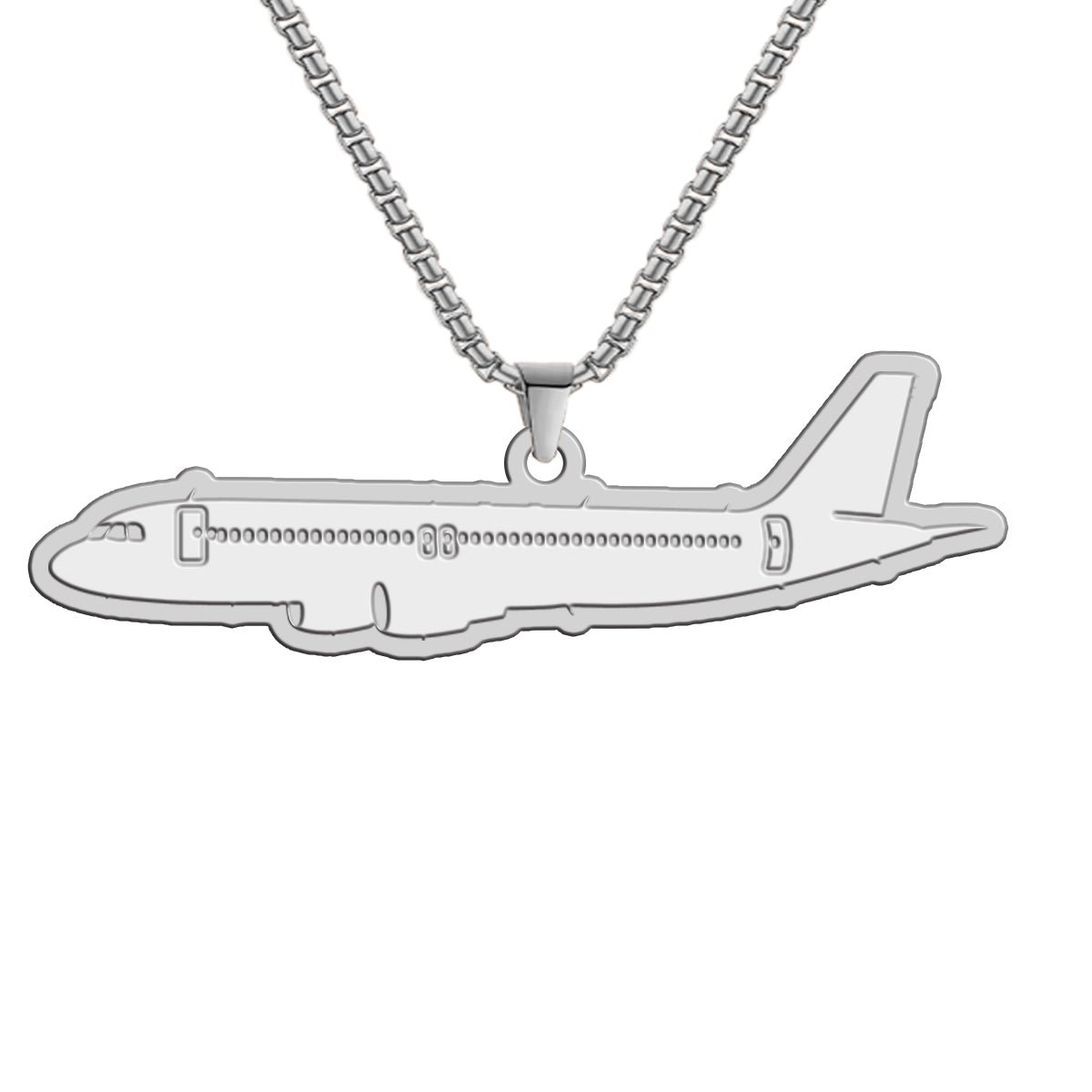 Airbus A320 Printed Designed Hollow Necklace