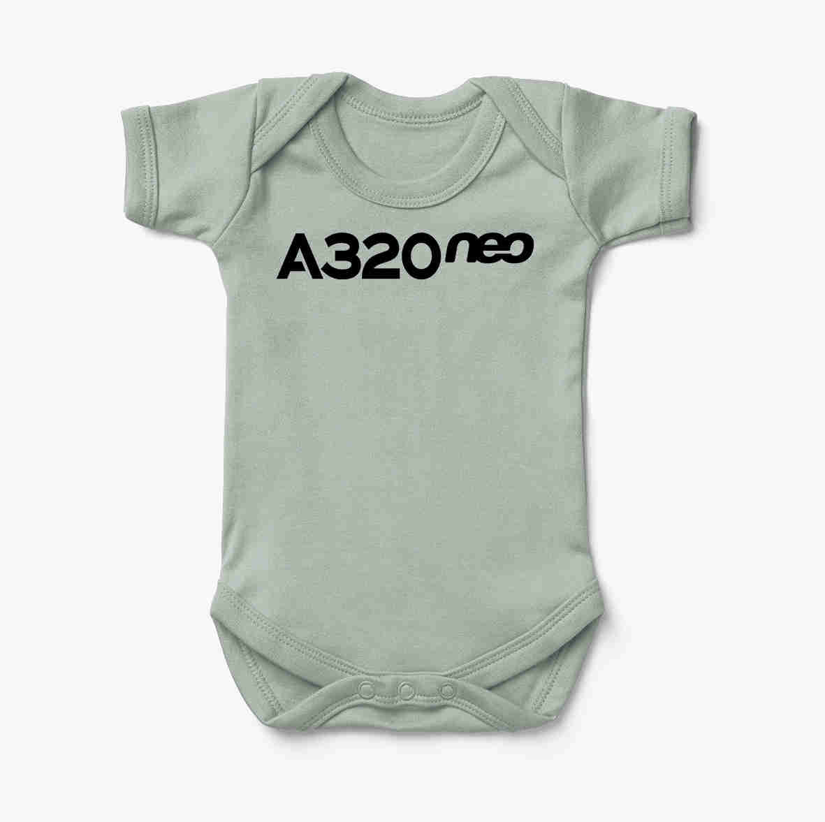A320neo & Text Designed Baby Bodysuits