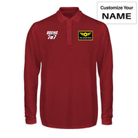 Thumbnail for Amazing Boeing 787 Designed Long Sleeve Polo T-Shirts
