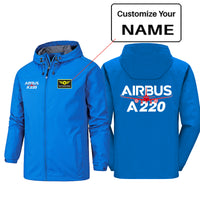 Thumbnail for Amazing Airbus A220 Designed Rain Jackets & Windbreakers