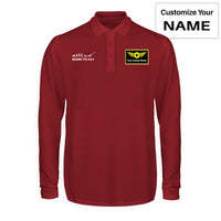 Thumbnail for Born To Fly Glider Designed Long Sleeve Polo T-Shirts