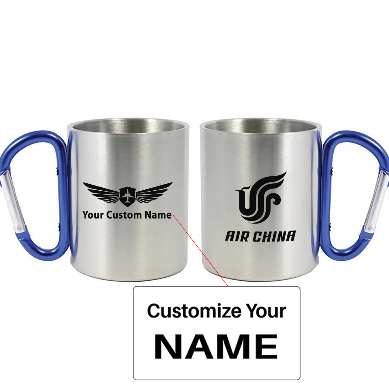 Air China Airlines Designed Stainless Steel Outdoors Mugs